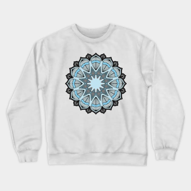 Baby Blue Mandala Crewneck Sweatshirt by LloydLegacy2020